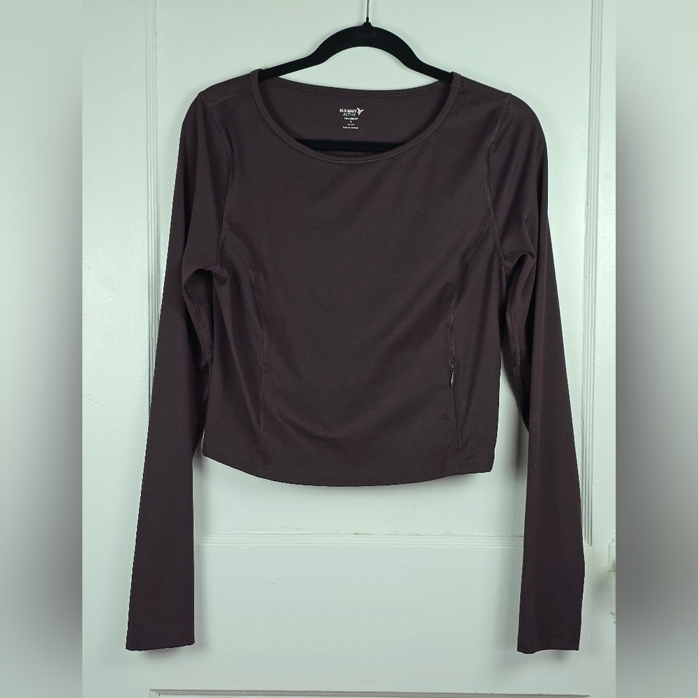 Old Navy Maroon Purple Active Workout Running Top M